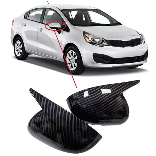 Cubierta de espejo retrovisor de fibra de carbono para Kia Rio 2010-2016-